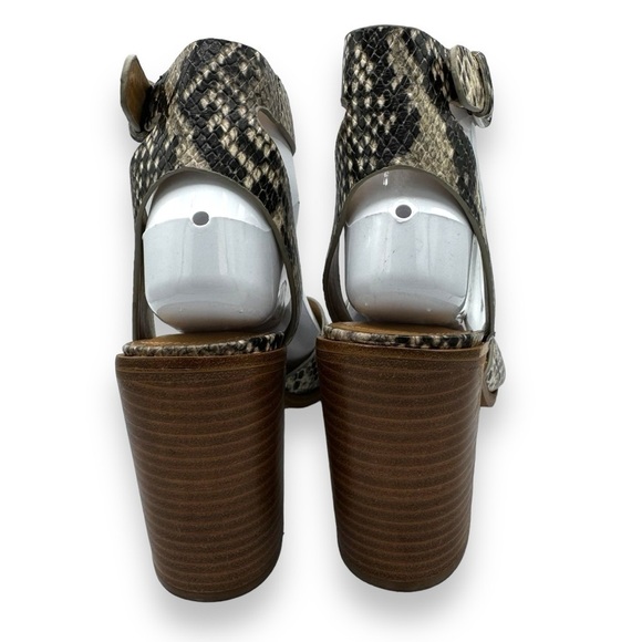 Marc Fisher Lorla Ankle Strap Block Heel Sandals, Snakeskin Embossed, Size 8.5M - Picture 11 of 13